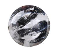 Clear Quartz Spheres Ball, White Crystal with Base, Rare Protective Stone Balls for Decoration, Feng Shui Hand-Made,Diameter3.1