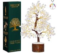 Clear Quartz Tree of Life for Home, Office, and Desk Décor | Handmade Bonsai for Clearity, Positive Energy & Focus | Perfect Concentration Gift for Mom