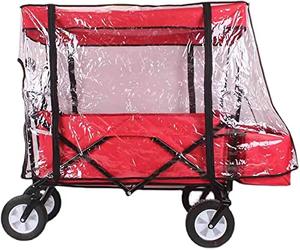 Clear Rain Cover Canopy for Folding Wagon - Protect Kids from Bad Weather, Perfect Trolley Cart Accessories for Outdoor Garden Shopping and Camping