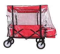 Clear Rain Cover Canopy for Push Pull Folding Wagon - Essential Accessories for Shopping, Camping, Garden - Outdoor Trolley Cart Accessories - Clear Rain Cover Canopy
