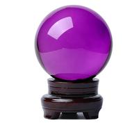 Clear Rainbow Amethyst Purple Crystal Quartz Ball Sphere Orb Spiritual,20cm