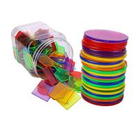 Clear Rainbow Blocks Learning Education Toys Practice Sorting Patterns