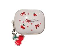 Clear Red Cherry Pattern Accessories Headphone Earphone Protective Cover Case for Redmi Buds 7S with Pendant
