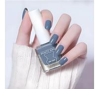 Clear, Red, Purple & Blue Water-Based Nail Polish - 2 in 1 Base Coat & Top Coat - Fast Drying, Long Lasting, High Shine Gel-Like Finish - Strengthens & Protects Natural Nails (Blue)