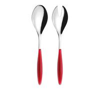 Clear Red SALAD SERVERS 'FEELING' "CUTLERY"