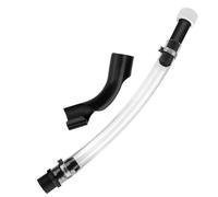 Clear Refill Hose Set with Holder, 38 Cm Curved Filler Hose, Threaded Connector and Pouring Nozzle for Garage Transfer Work Accessory