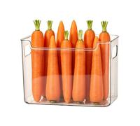 Clear Refrigerator Bins, Handle Storage Containers, Fridge Organiser Boxes, Kitchen Pantry Freezer Storage Baskets, for Snack Fruit Vegetable Seasoning Cabinet Home Kitchen Use 4.06 x 7.01 x 4.92