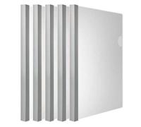 Clear Report Covers with Solid Color 14mm Sliding Bar (18C, 100-sheet Capacity), Transparent Resume Presentation File Folders Organizer Binder, for Letter/A4 Size Paper, 10 Pcs, Solid White