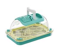 Clear Reptile Housing - Portable Vented Lizard Cage, Bearded Drag Feeding Box, Wear-resistant Chameleon Holder, Snake Terrarium | Travel-friendly Grow Kit with Handle for Home Outdoor