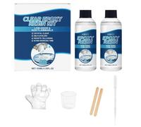 Clear Resin Craft Set - Smooth Bubble Free Finish Kit, Mold Making Supply, Epoxy Pouring System, Durablese Gloss Coating Material | Creative Hobby Studio Handmade Art Resin Work Projects