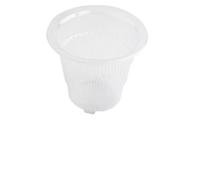 Clear Resin Mesh Orchid Pot with Root Guide Groove, Ventilated Flower Container for Home Gardening, Transparent Plant Basket with Side Aeration and Drainage Holes(S)