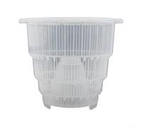 Clear Resin Orchid Pot with Ventilation Holes and Drainage System Designed for Home Gardening and Root Growth Monitoring (L)