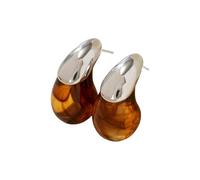 Clear Resin Waterdrops Earrings Portable Alloy Designs Versatile Fashion Jewelry Gift Ideas Comfortable Resin Ear Studs