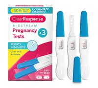 Clear Response Pregnancy Tests 3pk - Midstream Early Detection Pregnancy Test, 99% Accurate After First Missed Period - Easy Instructions, Foil Wrapped