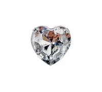 Clear Rhinestone Heart Cocktail Statement Ring for Women Luxury Thick Chunky Exaggerated Big Love Crystal Stone Finger Knuckle Band Open Adjustable Rings Chic Wedding Brides Prom Party Fashion Jewelry