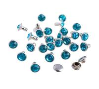 Clear Rhinestone Rivets, Crystal Rhinestone Rivet Studs 6mm/8mm Multicolor 100 Pcs(Color 1,6mm)