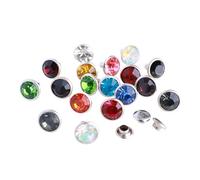 Clear Rhinestone Rivets, Crystal Rhinestone Rivet Studs 6mm/8mm Multicolor 100 Pcs(Mix Colors,8mm)