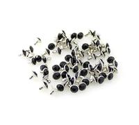 Clear Rhinestone Rivets, Crystal Rhinestone Rivets Stud 7mm Multicolor Copper 100 pcs(Black)
