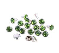 Clear Rhinestone Rivets, Rhinestone Rivets 100 Pcs 6-8mm Multicolor(Peridot,6MM)