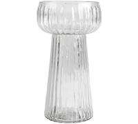 Clear Ribbed Texture Hyacinth Flower Bulb Glass Vase, Spring Bulb Vase Propagator Planter, Tall Clear Glass Bud Flower Hyacinth Vase Only