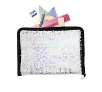 Clear Ring Binder Refillable,A5 Paper Binders for Documents | Zipper Sticker Album for Journal Tape Small Accessories Students Receipts Project Managers Business Meetings Teachers