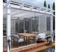 Clear Roll Up Blinds Transparent Waterproof PVC Roller Shades Balcony Patio