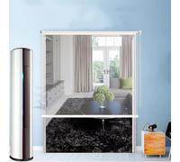 Clear Roll Up Blinds Waterproof Transparent Roller Shade Blind ,Outdoor Pergola Clear PVC Plastic Roll Up Blinds,Rainproof Thermal Insulated,for Exterior Office Windows Door Partitions(120x180cm (47x7
