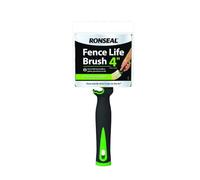 CLEAR Ronseal Fencelife Brush | Soft-grip handled applicator designed for efficient coating transfer across exterior timber maintenance surfaces.