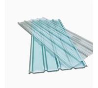 Clear Roof Sheet,1/3/4/6/8/10/12/15/18 Pcs FRP Daylighting Plate,1.5mm Corrugated Roofing Sheets,Building Roofing Material,Daylighting Shed Cover,for Balcony,UV Protection (0.9x0.7m/35x28in,1 Pcs)
