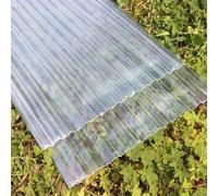 Clear Roof Sheet,Corrugated Roofing Sheets,1mm Building Roofing Material,Cladding Walling Sheeting,Greenhouse Rainproof Daylighting Panels,FRP Roof Panel,1/3/5/8/12 Pcs (8 Pcs,0.9x0.9m/35x35in)