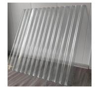 Clear Roofing Panel 1.5mm, Corrugated FRP Sheets, Flame Retardant Rainproof Anti-UV for Garage, Easy to Cut, 5pcs, 0.9 * 1.9m