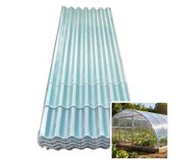 Clear Roofing Sheet Corrugated Cladding Walling Sheeting Greenhouse Shed Roof Panel Side Panels Roofing Tiles 1mm Fiberglass Daylighting Panels FRP Daylighting Plate,35x28in,11 Pcs