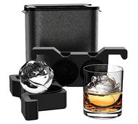 Clear Rose Ice Cube Maker: Rose Shaped Ice Cube Tray for Whiskey - Crystal Flower Ice Cubes - Silicone Ice Ball Maker for Cocktails Bourbon