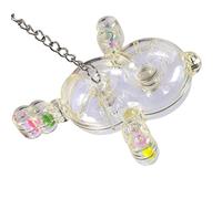 Clear Rotating Spinner Toy Bird Cage Grinding Barch Feeding Station Attractive Constructions to Relieve the Boredom of the Indoor Bird Feeding Wheel