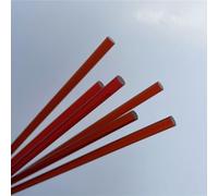 Clear Round Bar Model Material Stick, 10pcs Acrylic Rods Colored, Dia 5mm High Transparency Color Acrylic Round Rod, Clear Acrylic Sticks for Cake Toppers(Red,5x250mm)