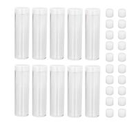 Clear Round Coin Tube - Plastic Coin Storage Tubes w/Screw on Lid, Cushion Sponge - Some one GBP, Penny, Cent, DIMES, Commemorative Coins for 25mm / 0.98in or Under- 10 Pack