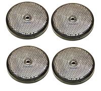 Clear Round Front Reflector White Pack of 4 for Trailers Fence Gate Posts TR069