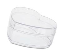 Clear Round/Heart Acrylic Box Organizers With Lid Acrylic Container Storage Boxes For Candy Pills Nails Beads Container With Lid