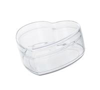 Clear Round/Heart Acrylic Box Organizers With Lid Acrylic Container Storage Boxes For Candy Pills Nails Beads Container With Lid