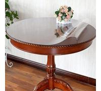 Clear Round Plastic Table Protector 2mm Thick Transparent Desk Mat for Dining & Coffee Tables PVC Tablecloth Frosted Finish Sizes 42 160 cm (Claro 152 cm)