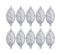 Clear Round Plastic Water-Fillable Bubble Float for Sea Fishing - Adjustable Buoyancy ABS Slip Bobbers 10pcs 9.3cm(transparent)