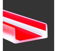 Clear Rubber Edge Trim, Self-Adhesive Transparent Edge Protector for Shelves and Countertops, Silicone Material, Fit 1-3/4"(45mm), Deep Big Size U Channel Edge Guards, Length 6m