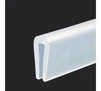 Clear Rubber Edge Trim，U Channel Silicone Rubber Edge Trim, 1/16" Slot, Fit for 0-3/32", White Color, Edge Protector for Car Doors, Sheet Metal Parts