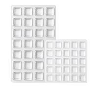 Clear Rubber Feet (53 Pack) Self Stick Bumper Pads - Made in USA - Adhesive Tall Square Bumpers for Electronics, Speakers, Laptop, Appliances, Furniture, Computers
