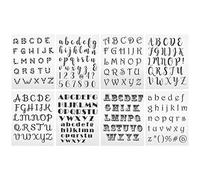 Clear Rubber Stamps 8PCS, Silicone Letter Stamps Fancy Fonts Upper and Lower Case English Letters and Punctuations Patterns Clear Stamps Reusable English Letters Stamps for Card Making Decoration