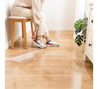 Clear Runner Mat,Clear Runner Non-Slip Vinyl Carpet Protector Mat 3x6 FT - Transparent Floor Cover for Restaurants, Bars, & Hallways - Anti-Scratch, Cuttable Hardwood Floor Shield