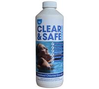 Clear & Safe 1Kg Stabilised Chlorine Granules - For Sanitisation Of Pool, Spa & Hot Tub