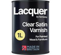 Clear Satin Lacquer 1L | Multi-Surface Sealer to Varnish Wood & Furniture, Interior & Exterior | Waterproof, Weatherproof, Fast-Drying Clear Varnish | Protective Durable Satin Finish Top Coat