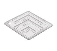 Clear Scale 7cm Coordinate Ruler and Protractor for Accurate Geographical Measurements Lightweight Design