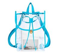 Clear School Backpack | Waterproof Clear Backpack | Transparent School Bag | Great Capacity Transparent Backpack With Reinforced and Wider Shoulder Straps for Men and Women